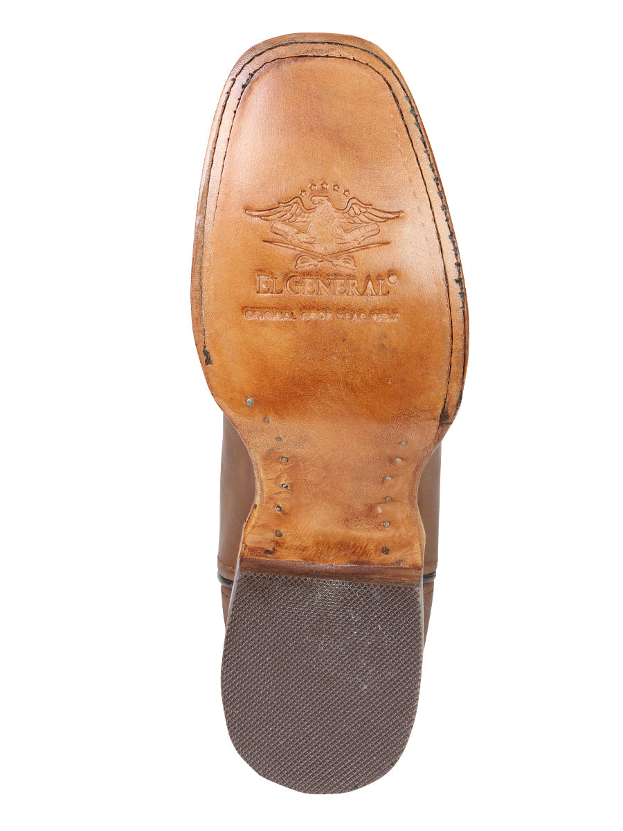 El General Women's Leather Cowgirl Boots - Made in Mexico - Honey Brown 45779 — view 10