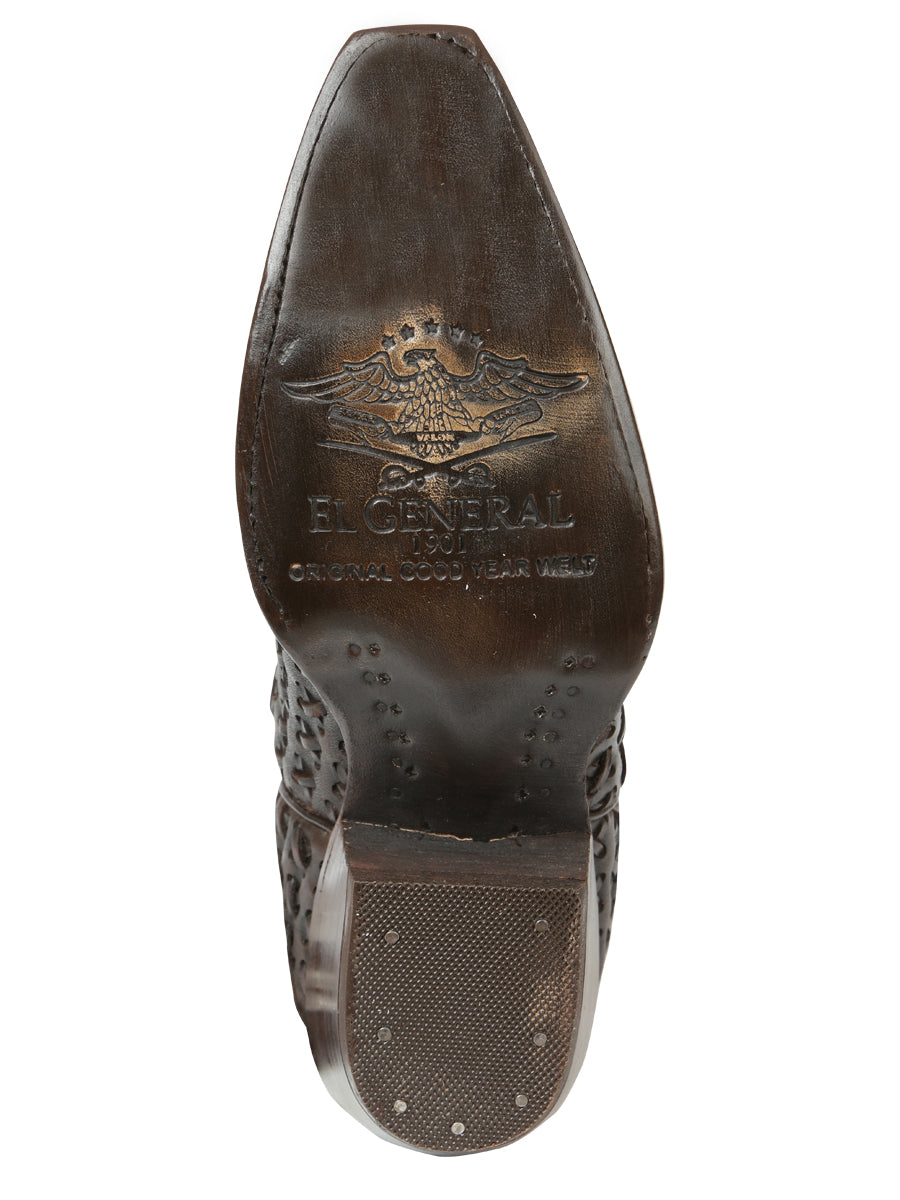 El General Women’s Embroidered Western Boots - Choco 45782 — view 10