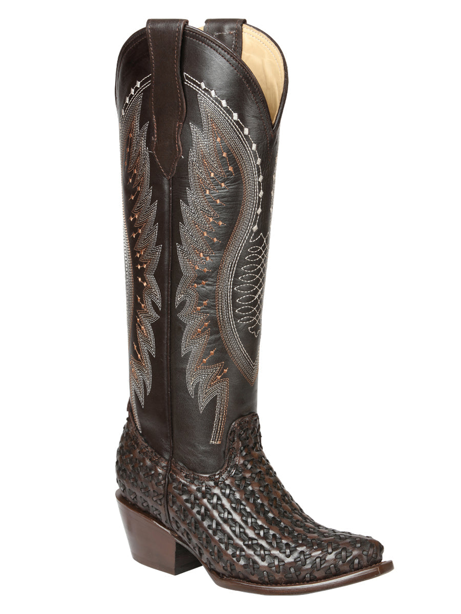 El General Women’s Embroidered Western Boots - Choco 45782 — view 2