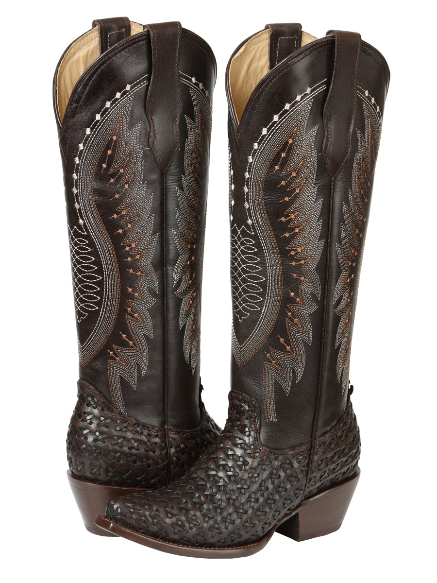 El General Women’s Embroidered Western Boots - Choco 45782 — view 3