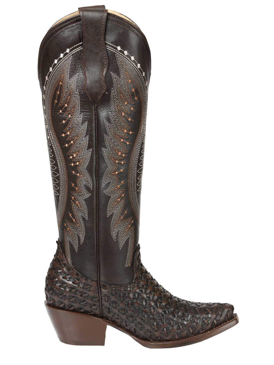 El General Women’s Embroidered Western Boots - Choco 45782 — view 6