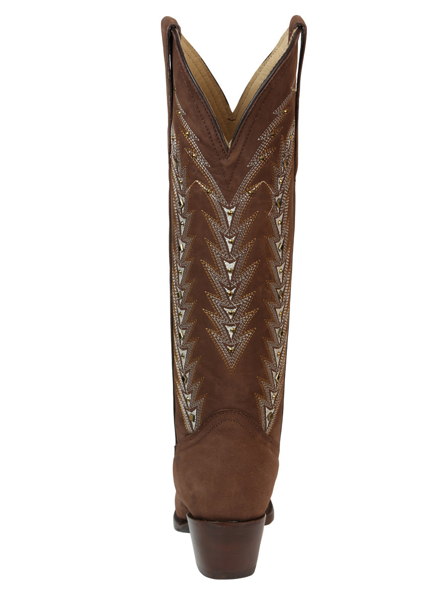 El General Women’s Embroidered Western Boots - Brown 45788 — view 5