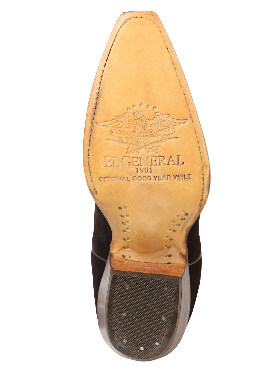 El General Women’s Embroidered Western Boots - Dark Brown 45789 — view 7