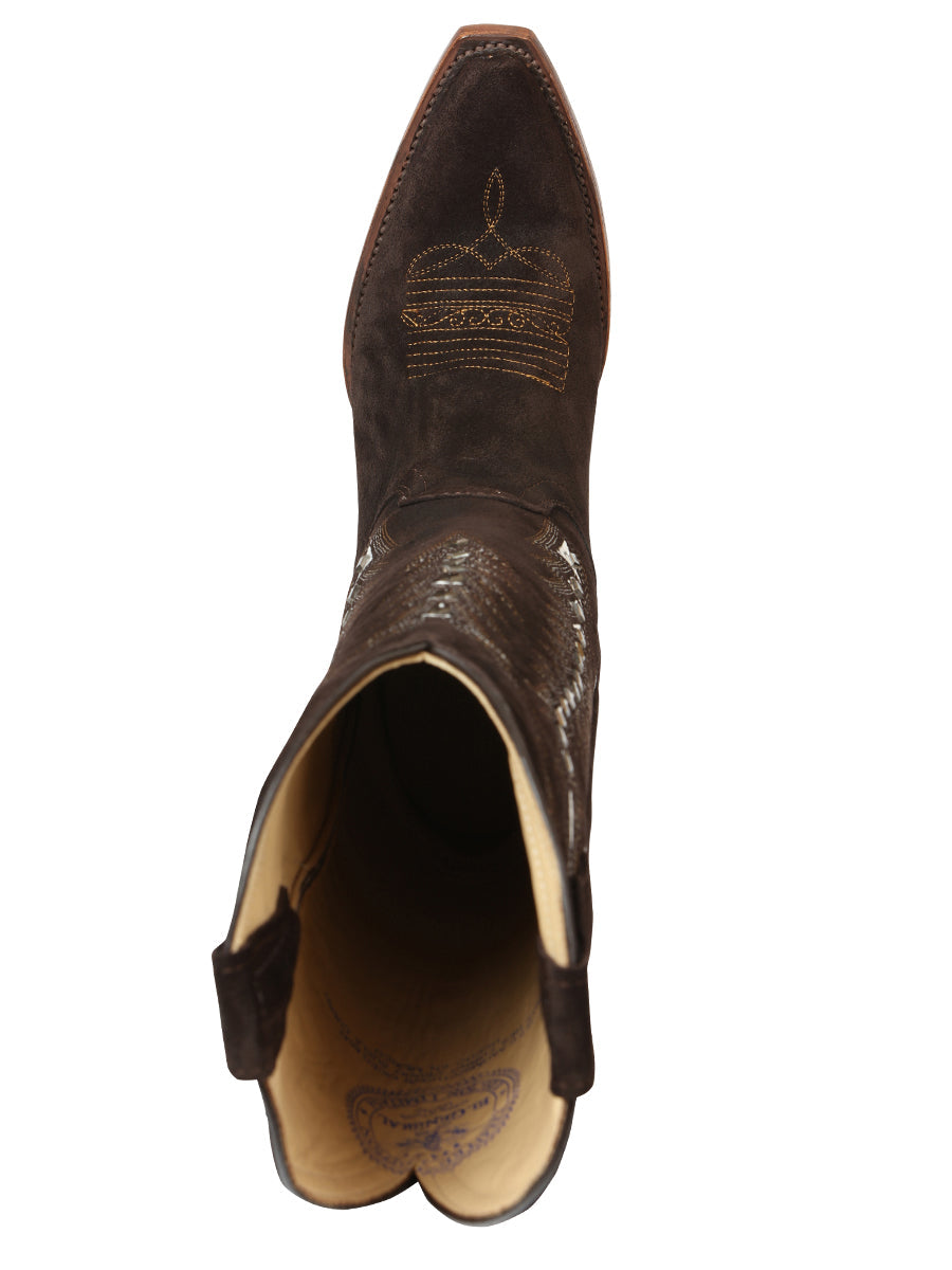 El General Women’s Embroidered Western Boots - Dark Brown 45789 — view 6