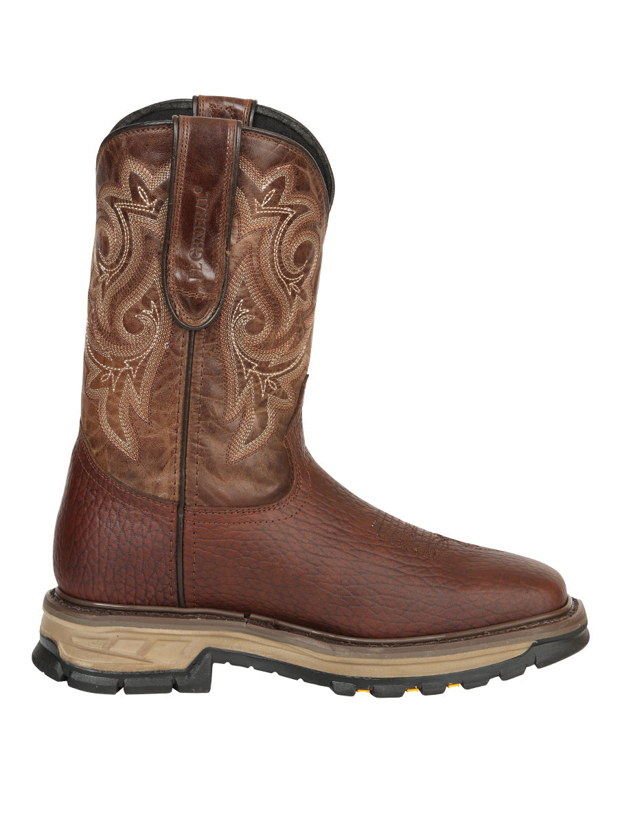 El General Men's Leather Work Boots - Made In Mexico - Vistone Bomber Brown 45805 — view 6