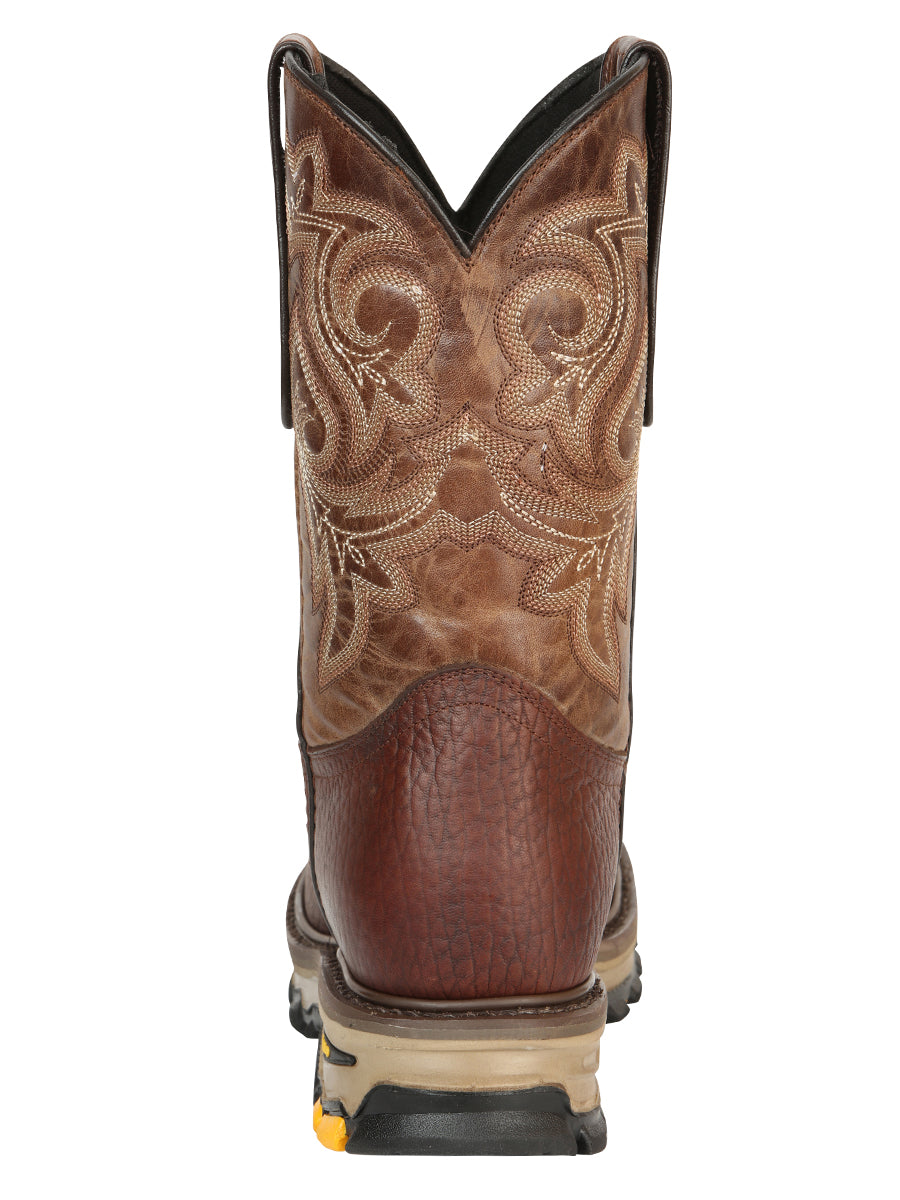 El General Men's Leather Work Boots - Made In Mexico - Vistone Bomber Brown 45805 — view 8