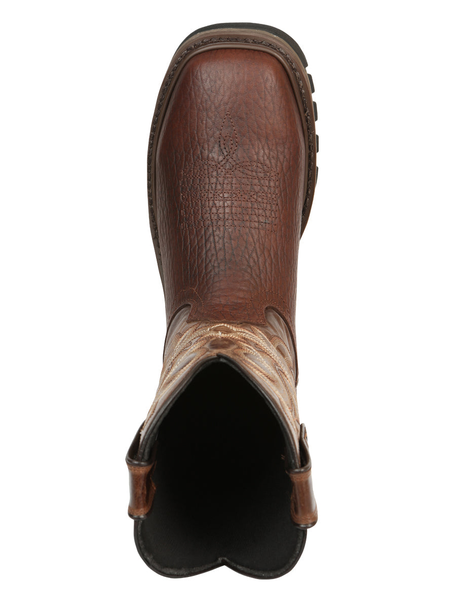 El General Men's Leather Work Boots - Made In Mexico - Vistone Bomber Brown 45805 — view 9