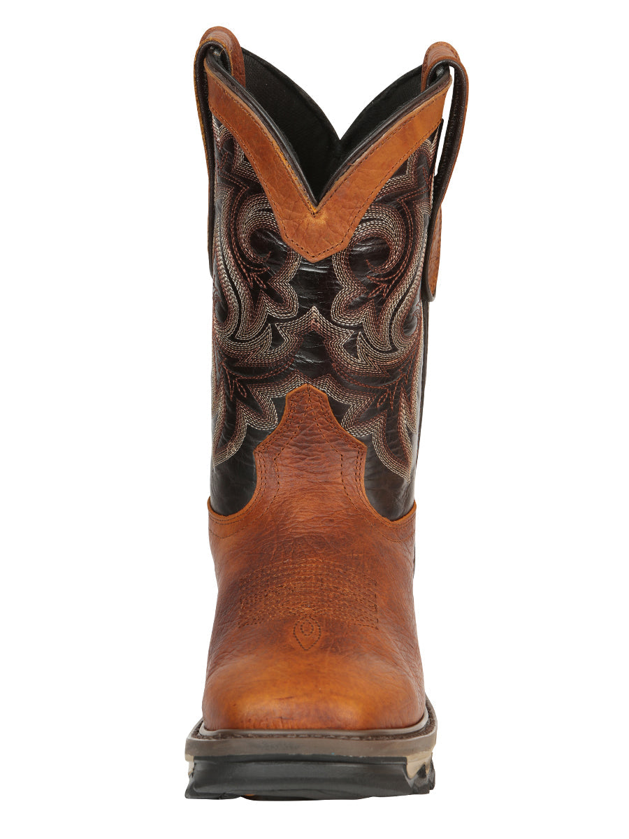 El General Men's Leather Work Boots - Made In Mexico - Redwood Brown 45806 — view 7