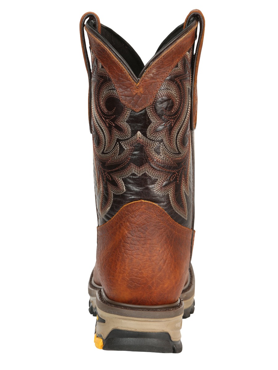 El General Men's Leather Work Boots - Made In Mexico - Redwood Brown 45806 — view 8