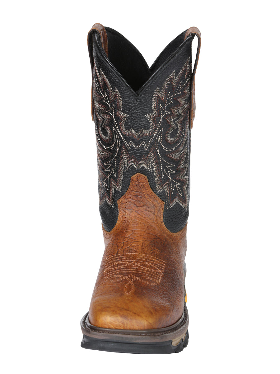 El General Men's Leather Work Boots - Made In Mexico - Redwood Brown 45811 — view 6