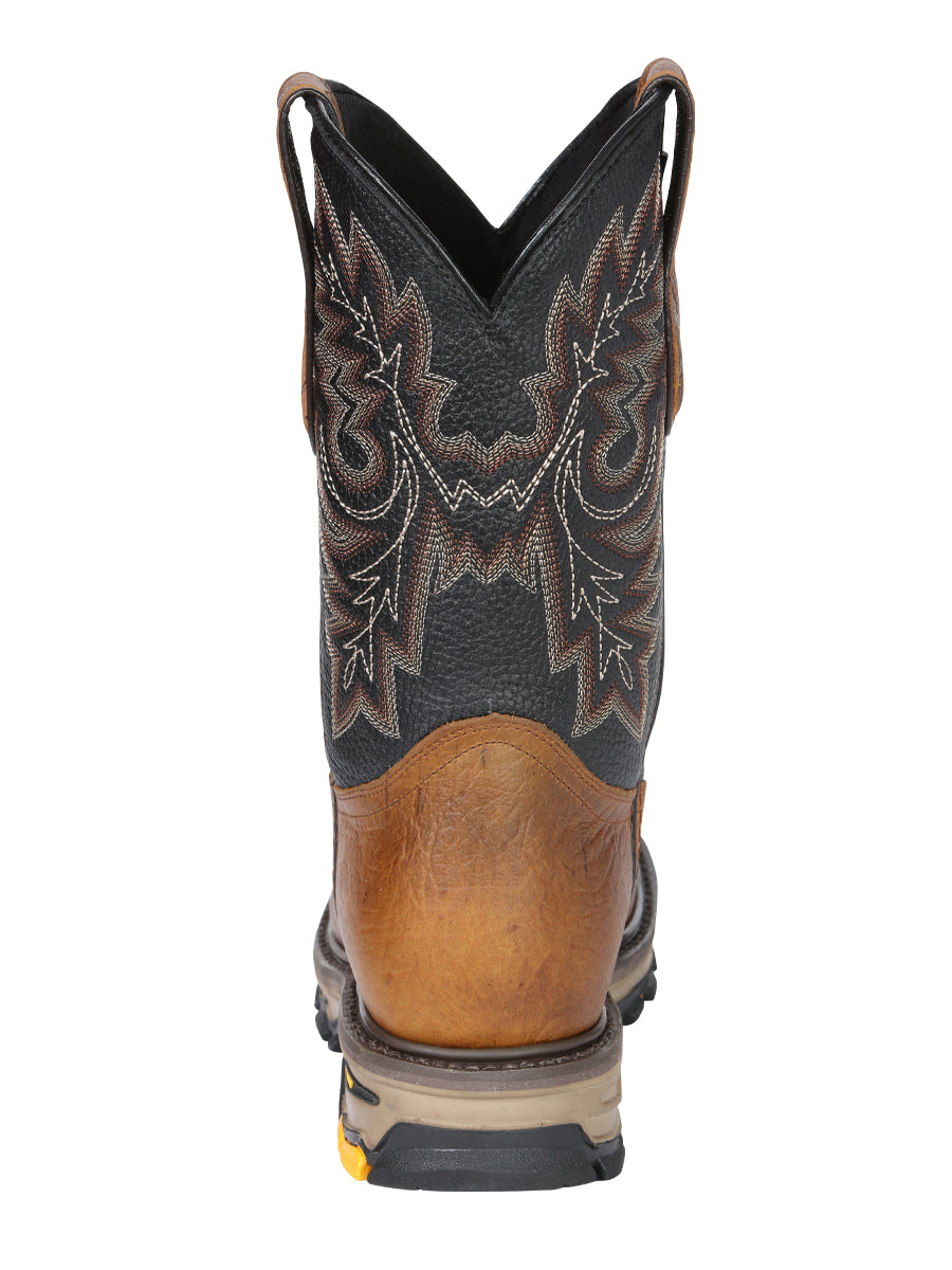 El General Men's Leather Work Boots - Made In Mexico - Redwood Brown 45811 — view 7