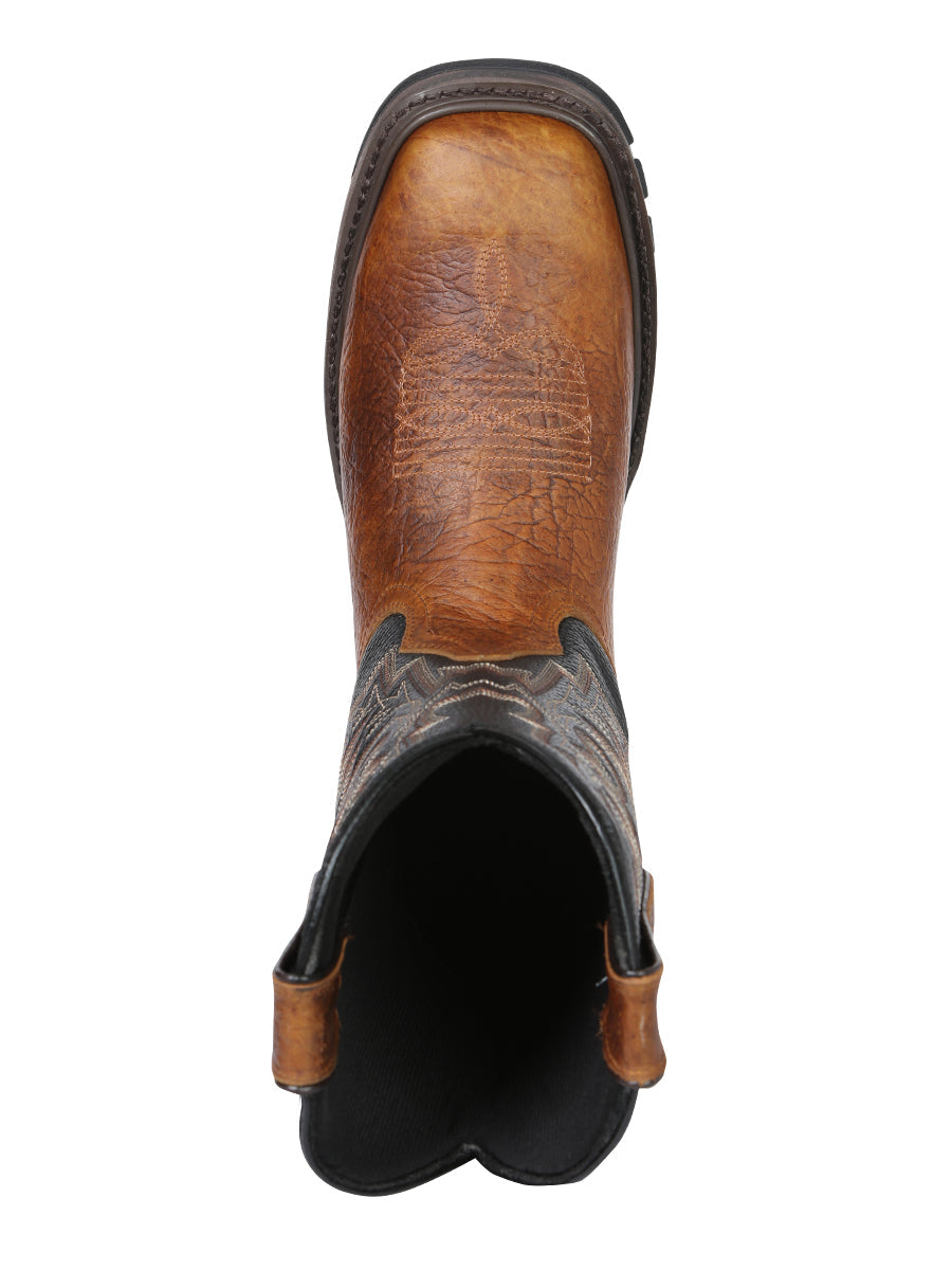 El General Men's Leather Work Boots - Made In Mexico - Redwood Brown 45811 — view 8