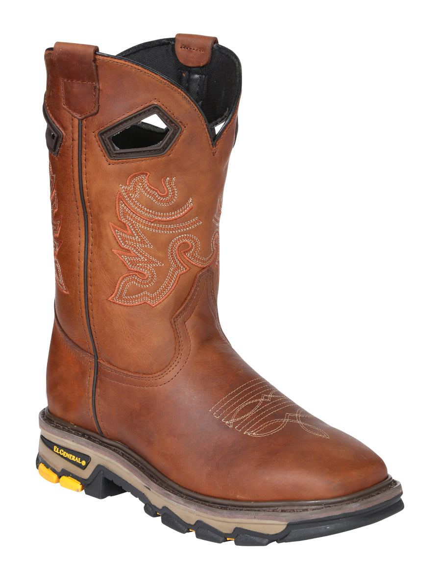 El General Men's Leather Work Boots - Made In Mexico - Kansas 45812 — view 2