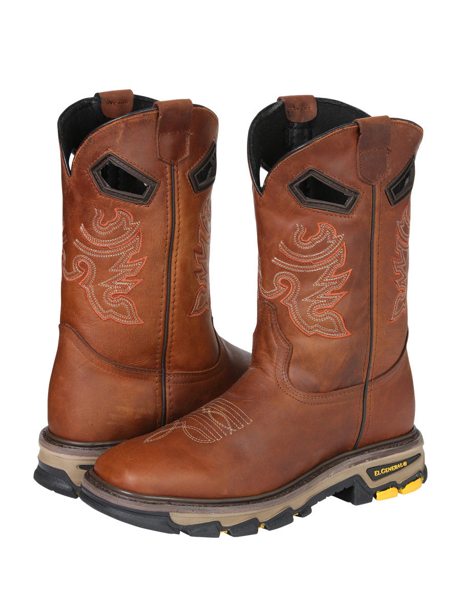 El General Men's Leather Work Boots - Made In Mexico - Kansas 45812 — view 3