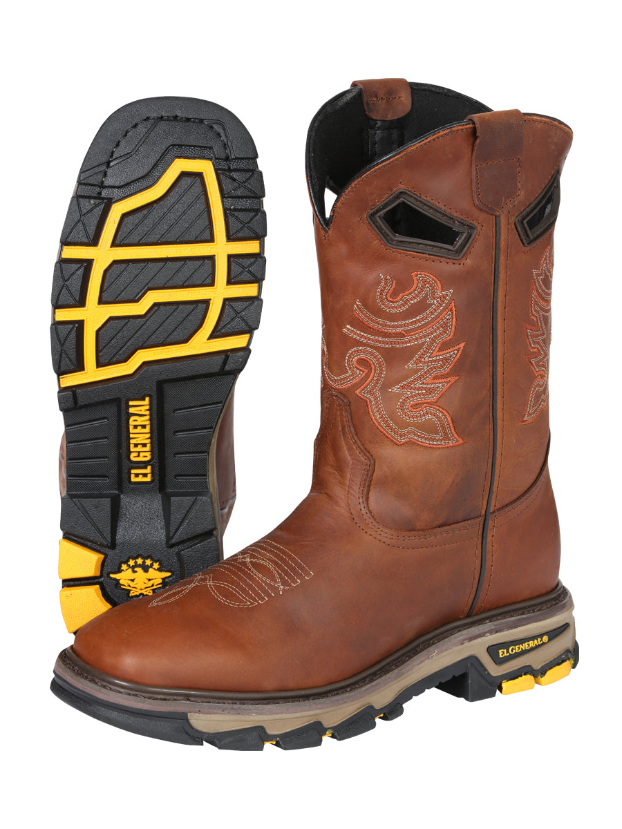 El General Men's Leather Work Boots - Made In Mexico - Kansas 45812 — view 4