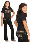 Girls Centenario Premium Bootcut Jeans - Black Denim 45838