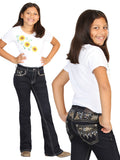 Girls Centenario Premium Bootcut Jeans - Dark Blue Denim 45839