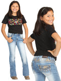 Girls Centenario Premium Bootcut Jeans - Light Blue Denim 45840