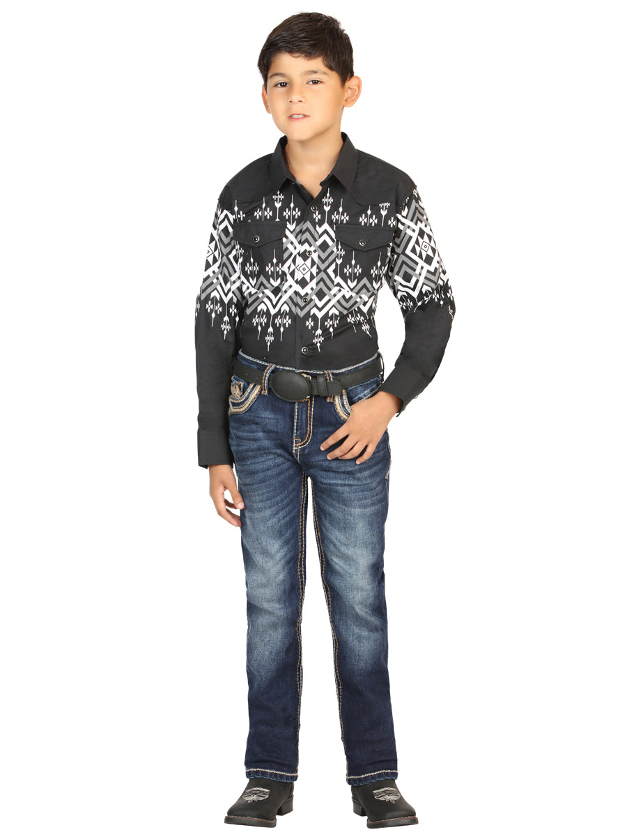 Boys Centenario Premium Bootcut Jeans - Medium Blue Denim 45842 — view 2
