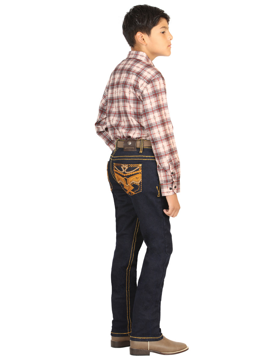 Boys Centenario Premium Bootcut Jeans - Rince Blue Denim 45844 — view 3
