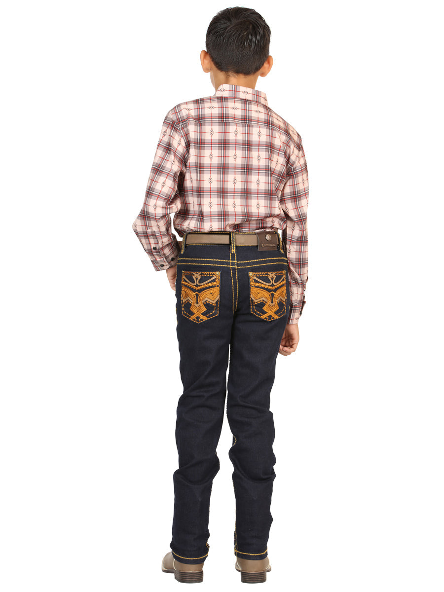 Boys Centenario Premium Bootcut Jeans - Rince Blue Denim 45844 — view 4