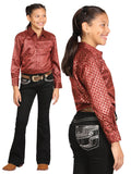 Girls Centenario Premium Bootcut Jeans - Black Denim 45907
