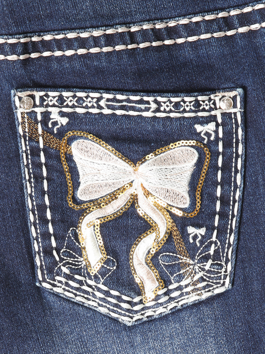 Girls Centenario Premium Bootcut Jeans - Dark Blue Denim 45909 — view 6