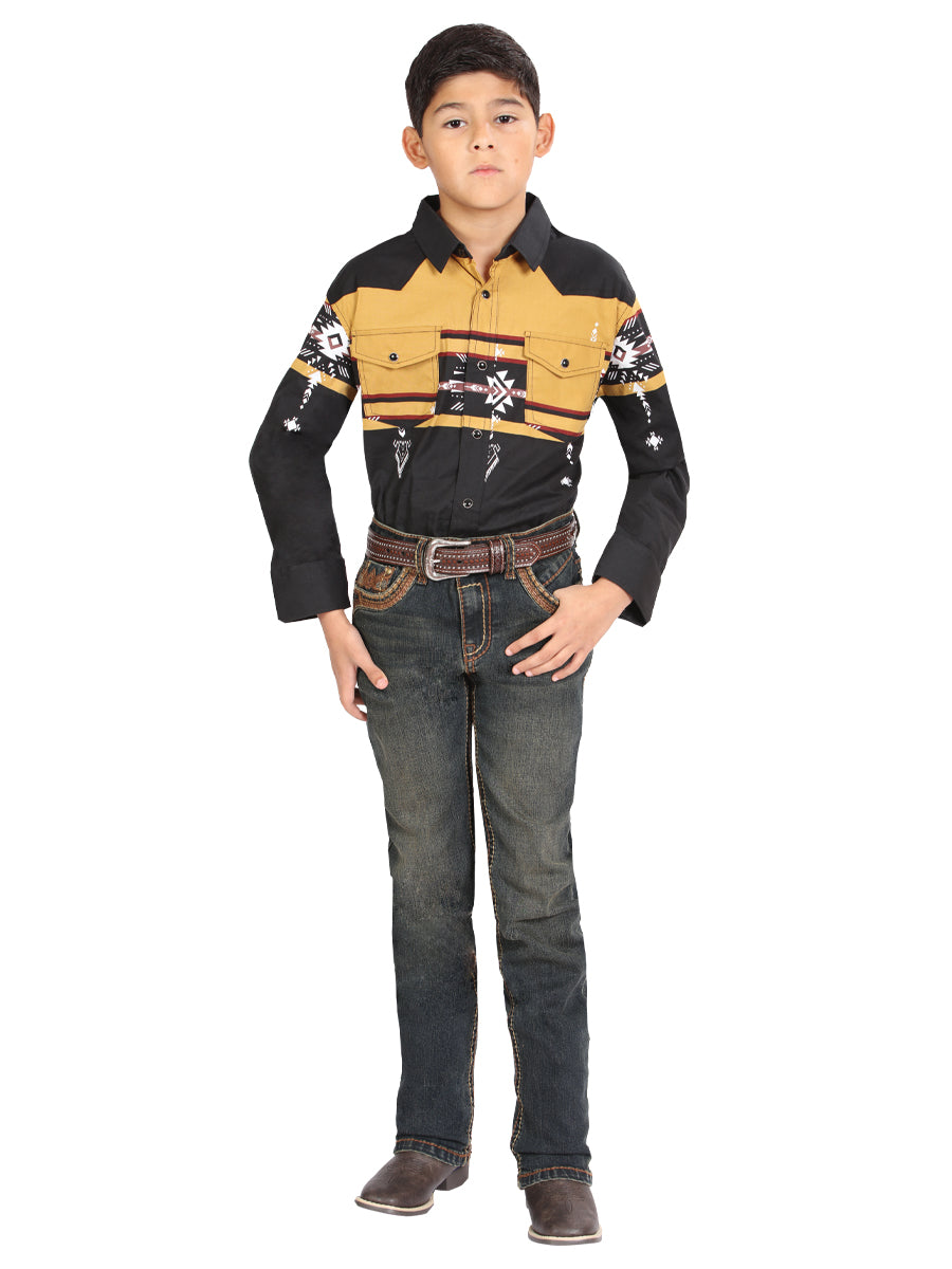 Boys Centenario Premium Bootcut Jeans - Tinted Green Denim 45911 — view 2