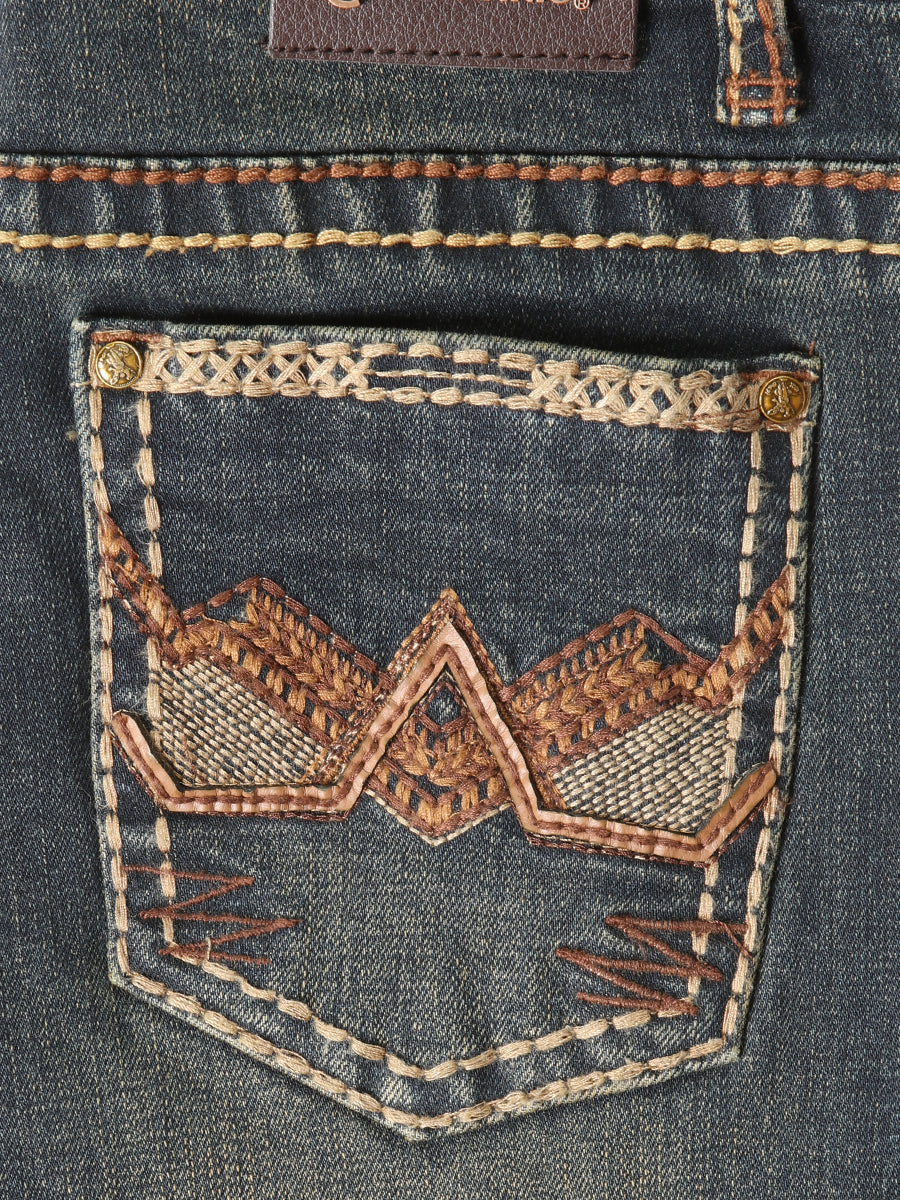 Boys Centenario Premium Bootcut Jeans - Tinted Green Denim 45911 — view 6