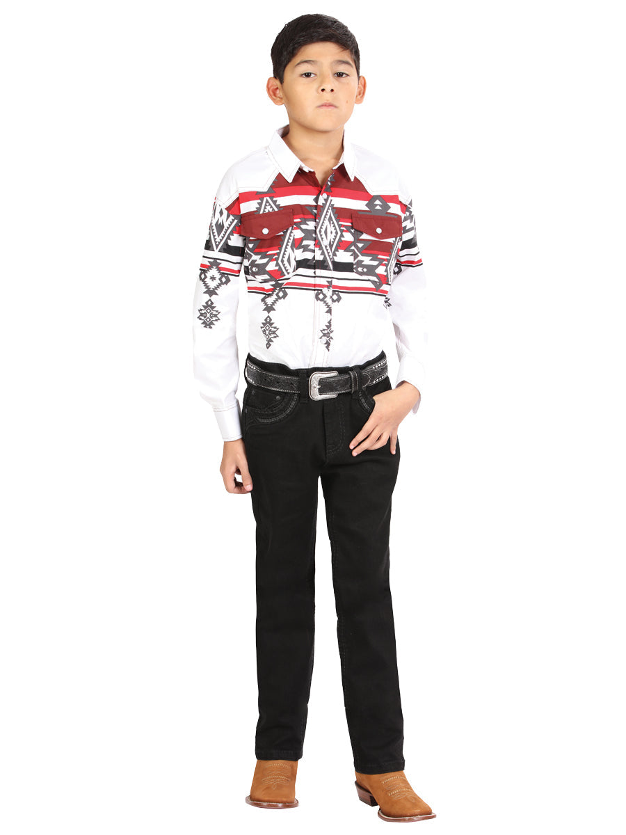 Boys Centenario Premium Bootcut Jeans - Black Denim 45913 — view 2
