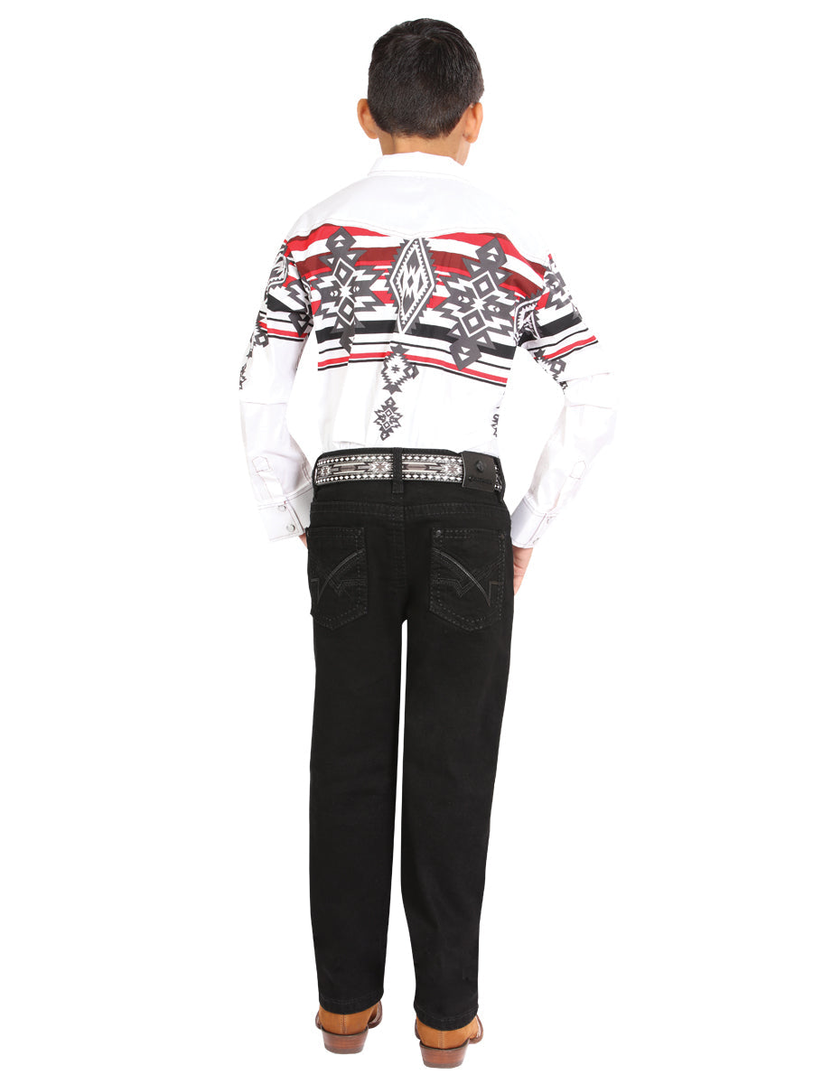 Boys Centenario Premium Bootcut Jeans - Black Denim 45913 — view 4