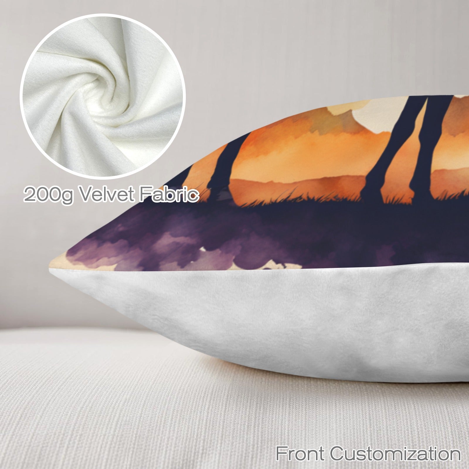 Baha Ranch Velvety Soft Watercolor Desert Cowboy Pillow Cover Made in America by Baha Ranch Western Wear - product image 5