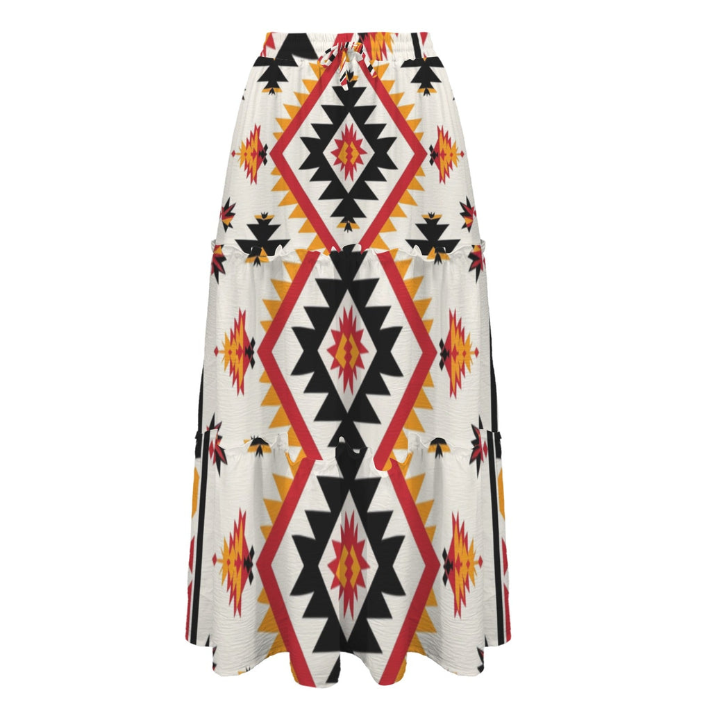 Baha Ranch San Antonio Aztec Tiered Prairie Maxi Skirt by Baha Ranch Western Wear - product image 4