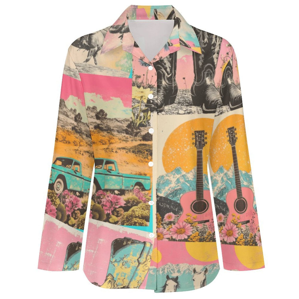 Baha Ranch Pop Western Wanted Collage Button Up Shirt by Baha Ranch Western Wear - product image 4