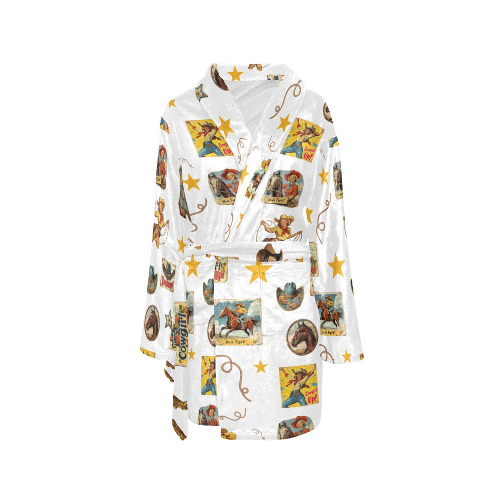 Baha Ranch Vintage Cowgirl Collage Women's Western Bath Robe by Baha Ranch Western Wear - product image 3