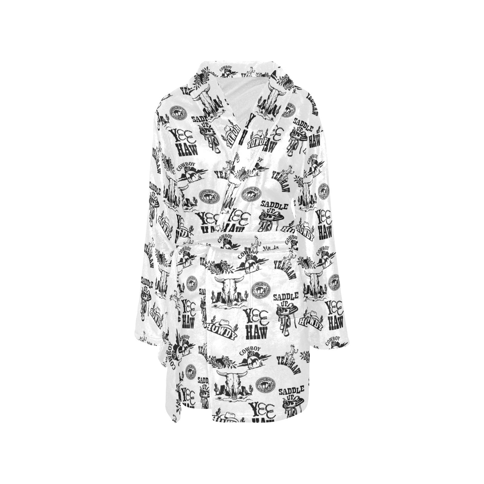 Baha Ranch Cowboy Print Women's Western Bath Robe by Baha Ranch Western Wear - product image 3