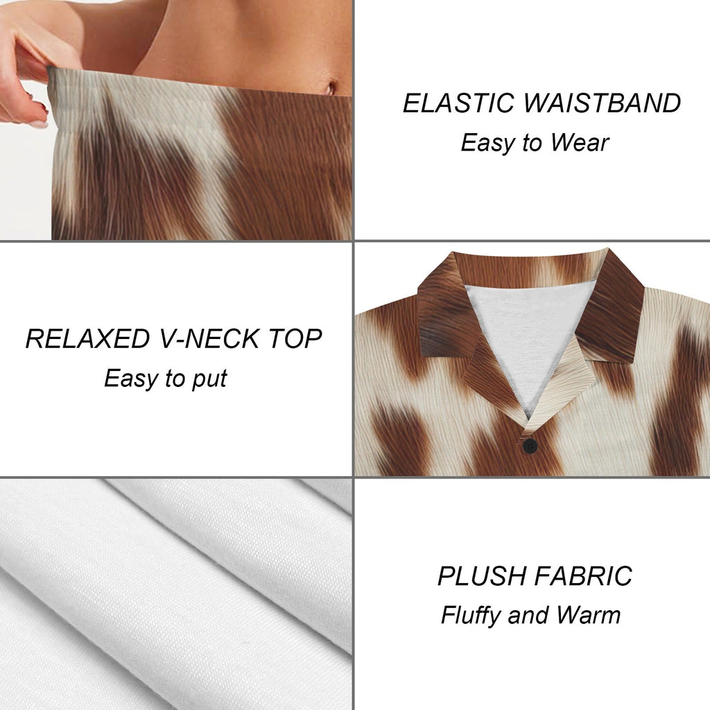 Baha Ranch Cow Print Women's Pajama Set Made in America by Baha Ranch Western Wear - product image 2