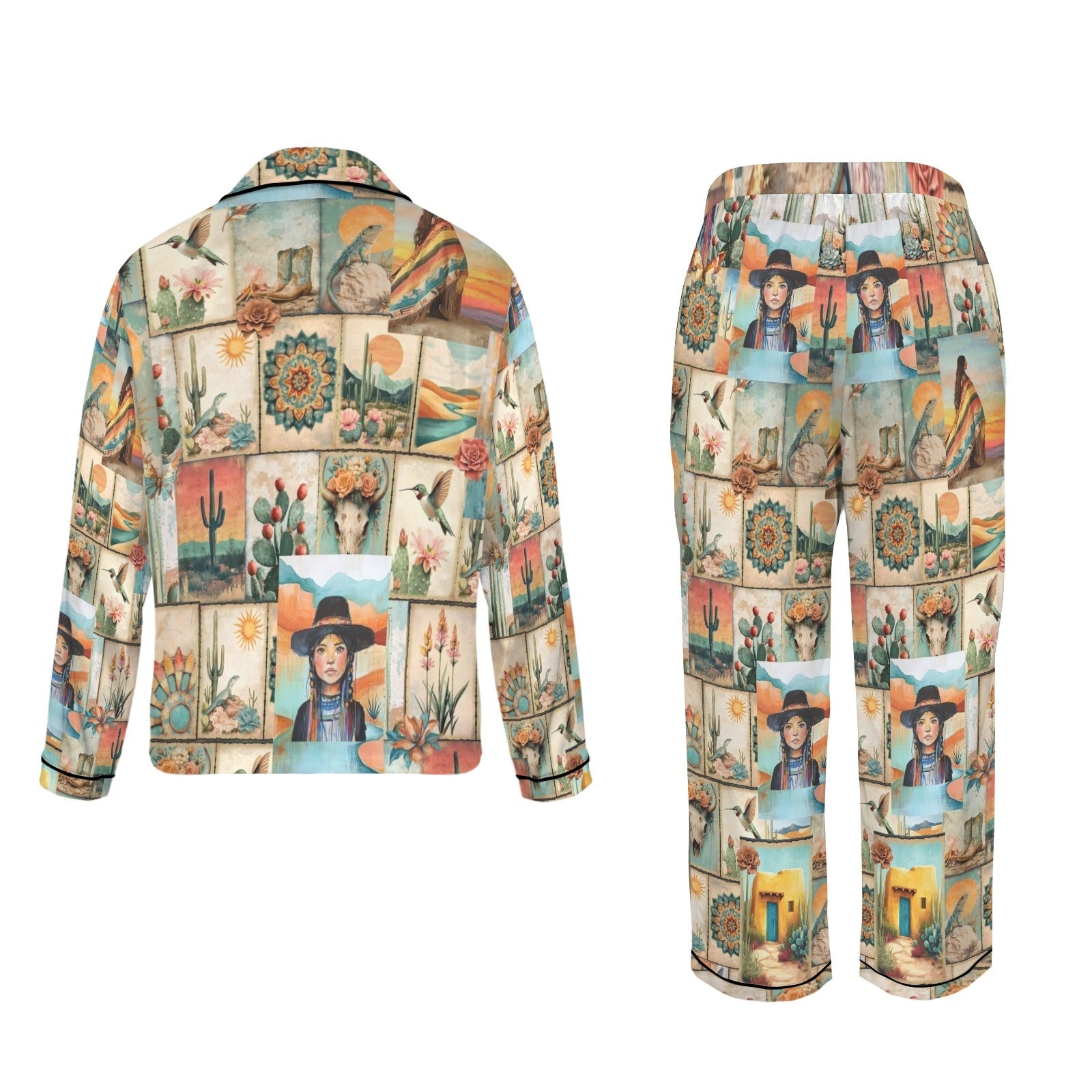 Baha Ranch Colores de Mexico Pictures of the Southwest Satin Pajamas by Baha Ranch Western Wear - product image 6