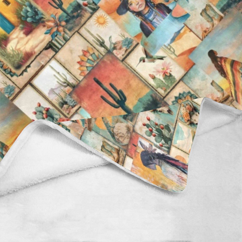 Baha Ranch Colores De Mexico Pictures of the Southwest 60" x 80" Throw Blanket Made In America by Baha Ranch Western Wear...