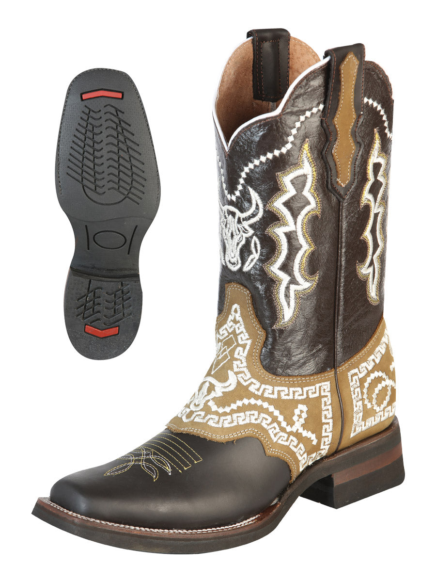 El General Rodeo Boot - Crazy Brown with Embroidery 51110 — view 2