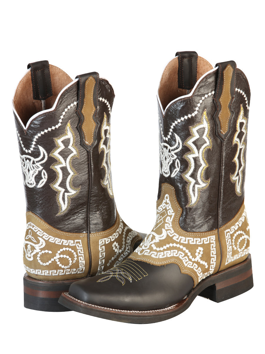 El General Rodeo Boot - Crazy Brown with Embroidery 51110 — view 3
