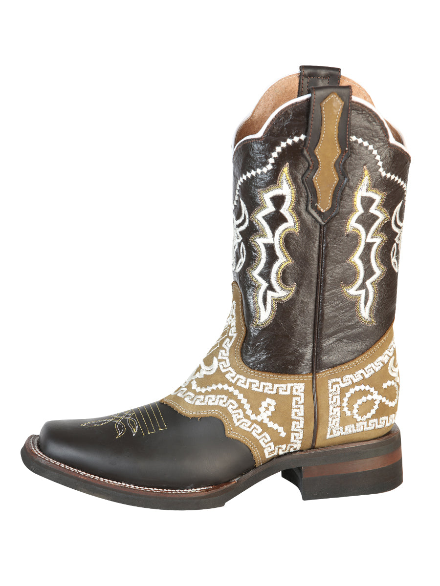 El General Rodeo Boot - Crazy Brown with Embroidery 51110 — view 4