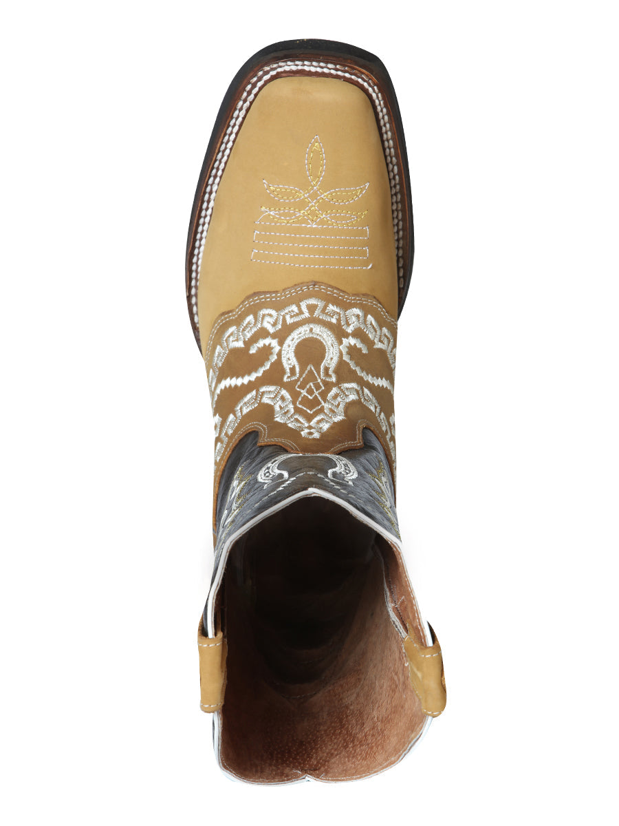 El General Rodeo Boot - Nobuck Honey with Embroidery 51111 — view 5