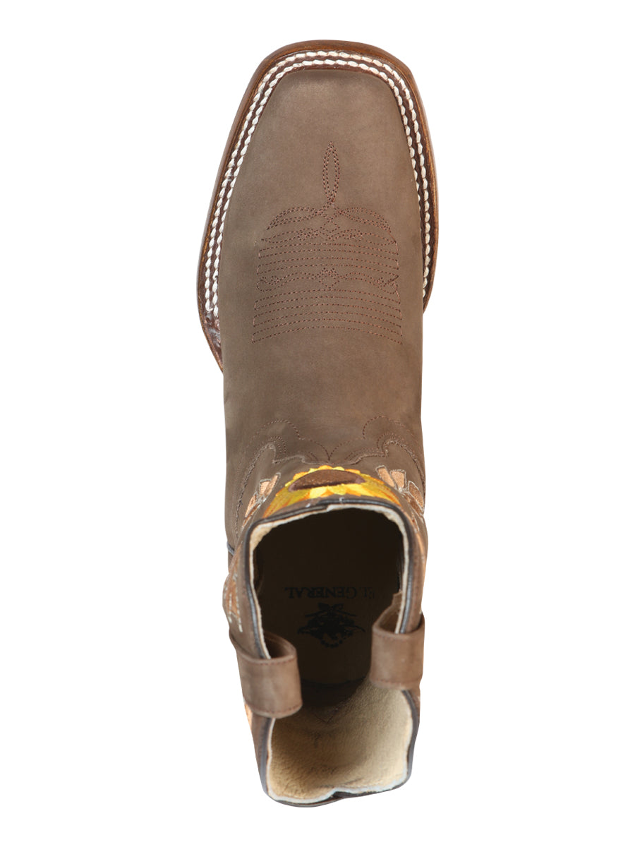 El General Womens Rodeo Boot - Nobuck Camel 51164 — view 2