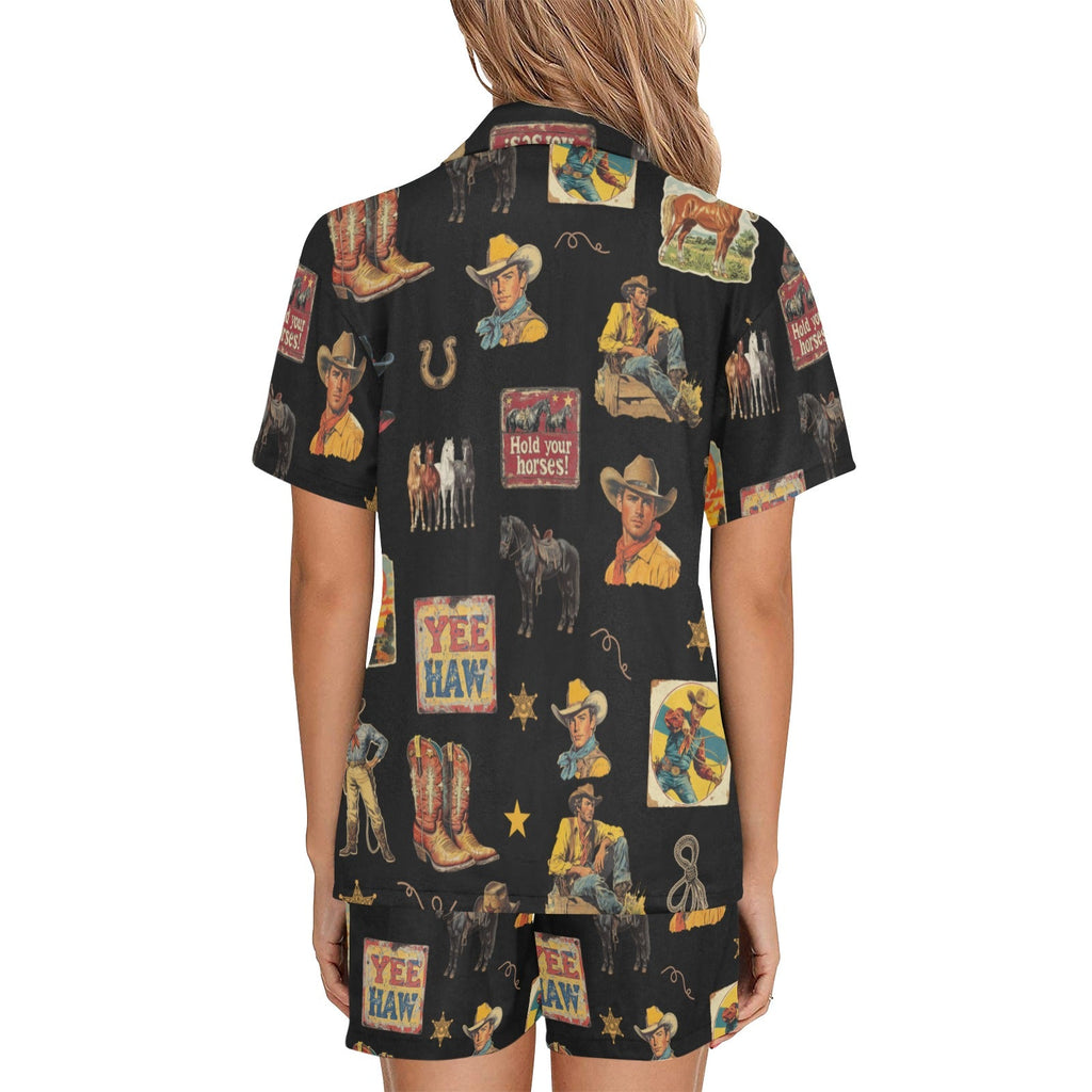 Baha Ranch Vintage Cowboy Collage Western Pajama Set by Baha Ranch Western Wear - product image 2
