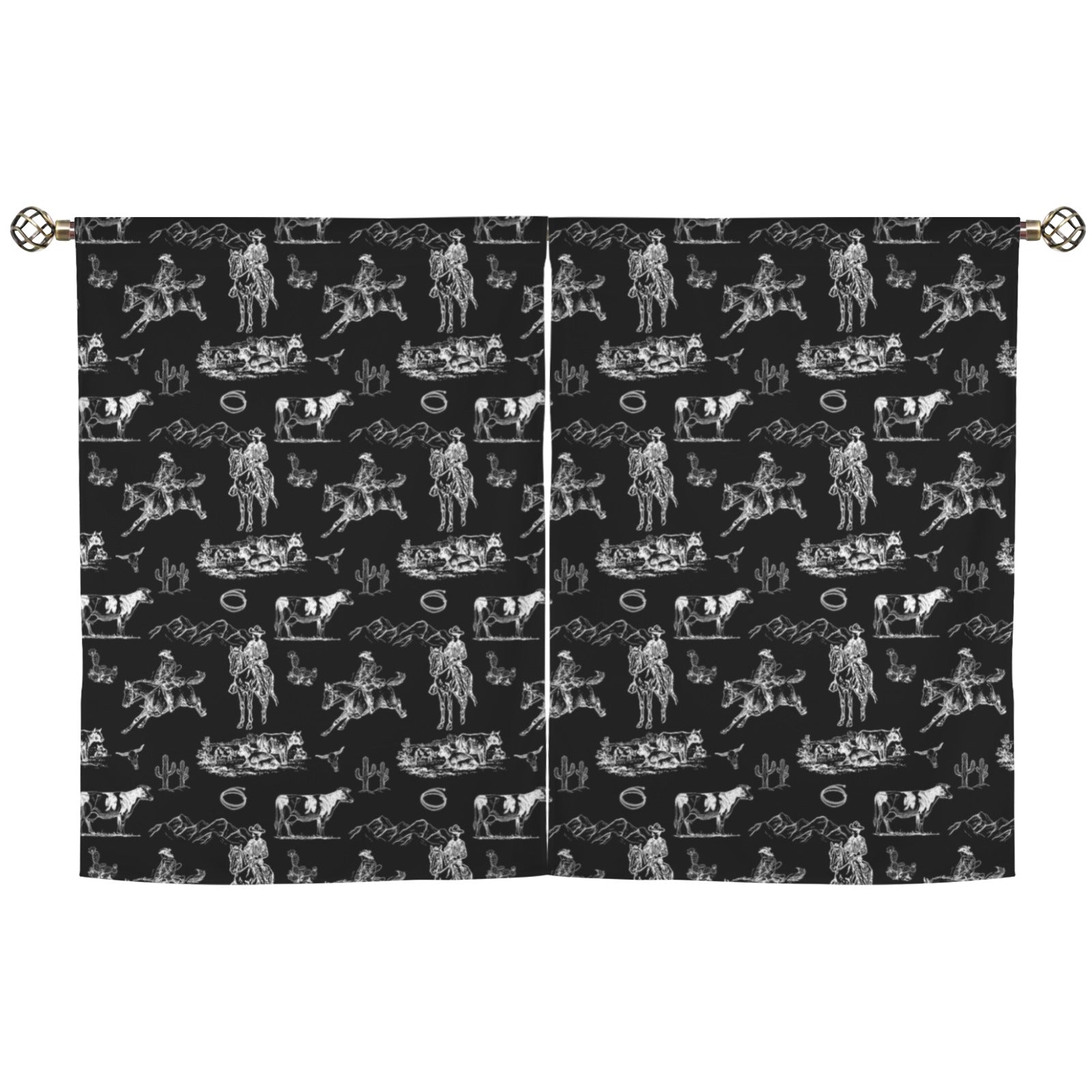 Baha Ranch Ranch Life Window Curtains 28"x40" (2-Piece) Made in America by Baha Ranch Western Wear - product image 2