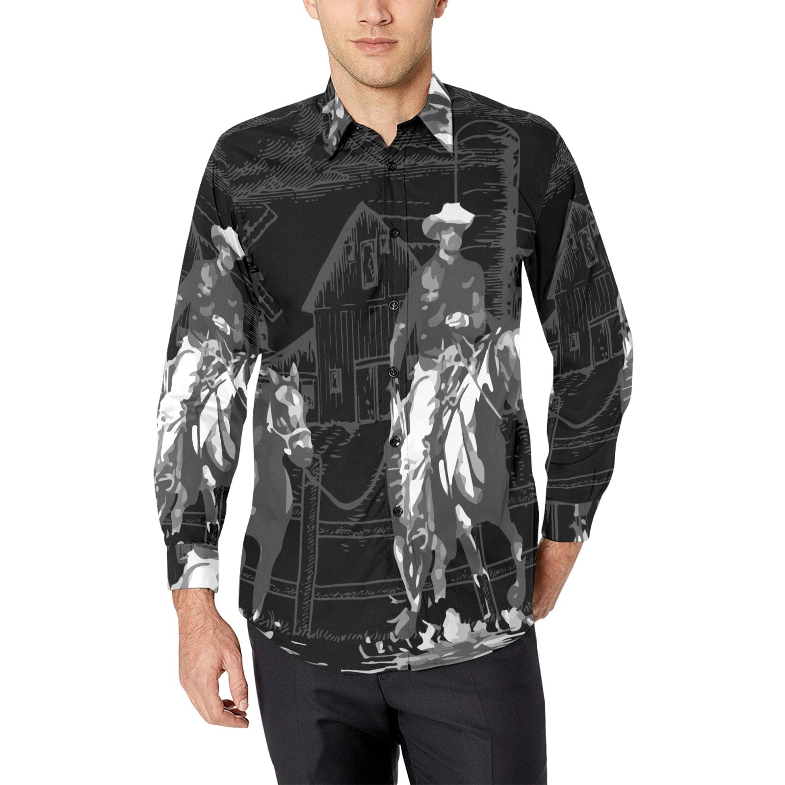 Baha Ranch Sepia Cowboy Legacy Unisex Button Up Arena Shirt by Baha Ranch Western Wear - product image 3