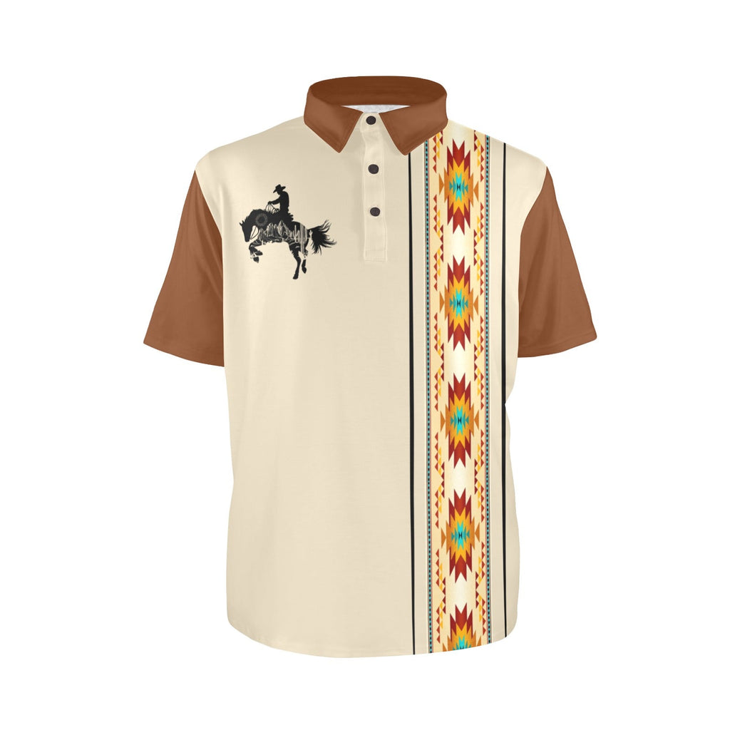 Baha Ranch Desert Cowboy Aztec Polo Shirt by Baha Ranch Western Wear - product image 6