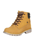 Women's Leather Lace-Up Work Boot - Made in Mexico - Suede Mustard 91467