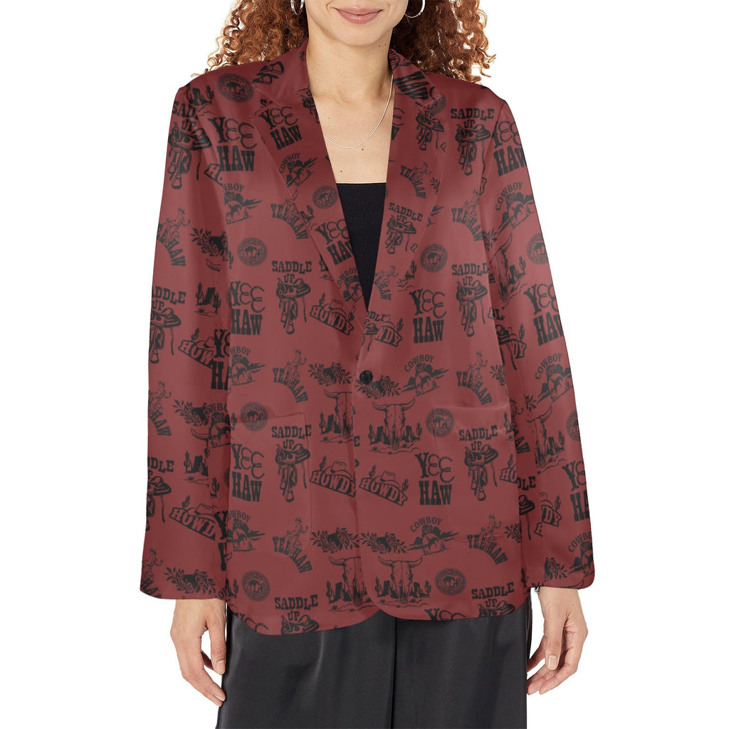 Baha Ranch Burgandy Cowboy Women's Western Blazer by Baha Ranch Western Wear